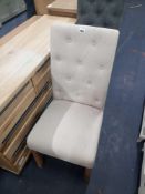 RRP £140 Designer Cream Fabric Dining Chair