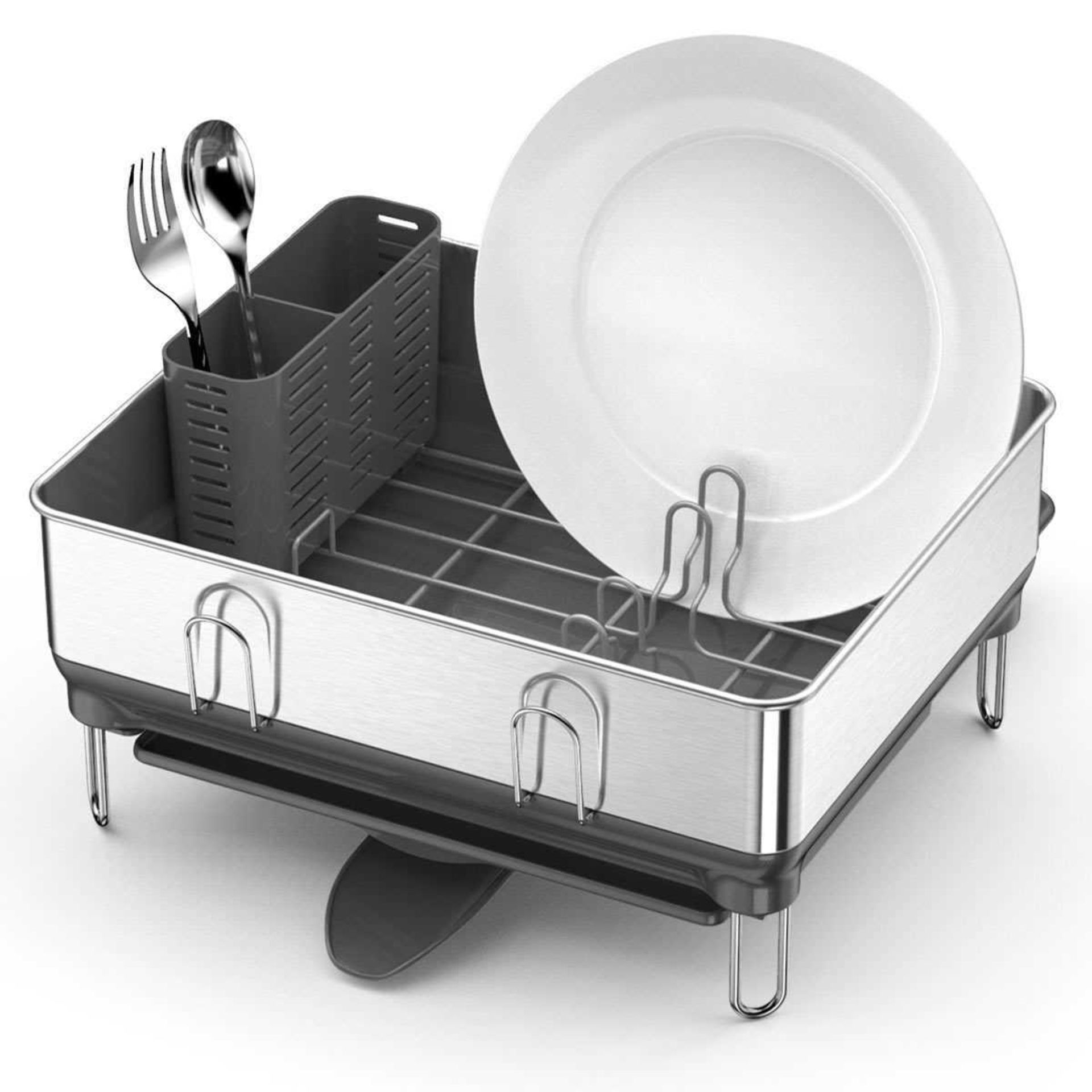 RRP £60 Boxed Simplehuman Compact Steel Frame Dishrack