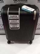 RRP £45 Qube London Compact Solid Lightweight Super Strong Suitcase