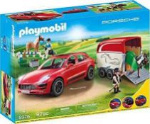RRP £50 Boxed Playmobil Porsche Gta V 92 Piece Horse Trailer Playset