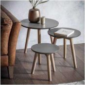 RRP £170 Boxed Hudson Living Nest Of Tables X3