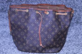 RRP £1200 Louis Vuitton Noe Shoulder Bag In Brown Coated Monogram Canvas. Condition Rating B (