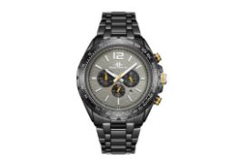 RRP £550 Mens Henry Bridges Millennium Grey Watch With Black Alloy Strap