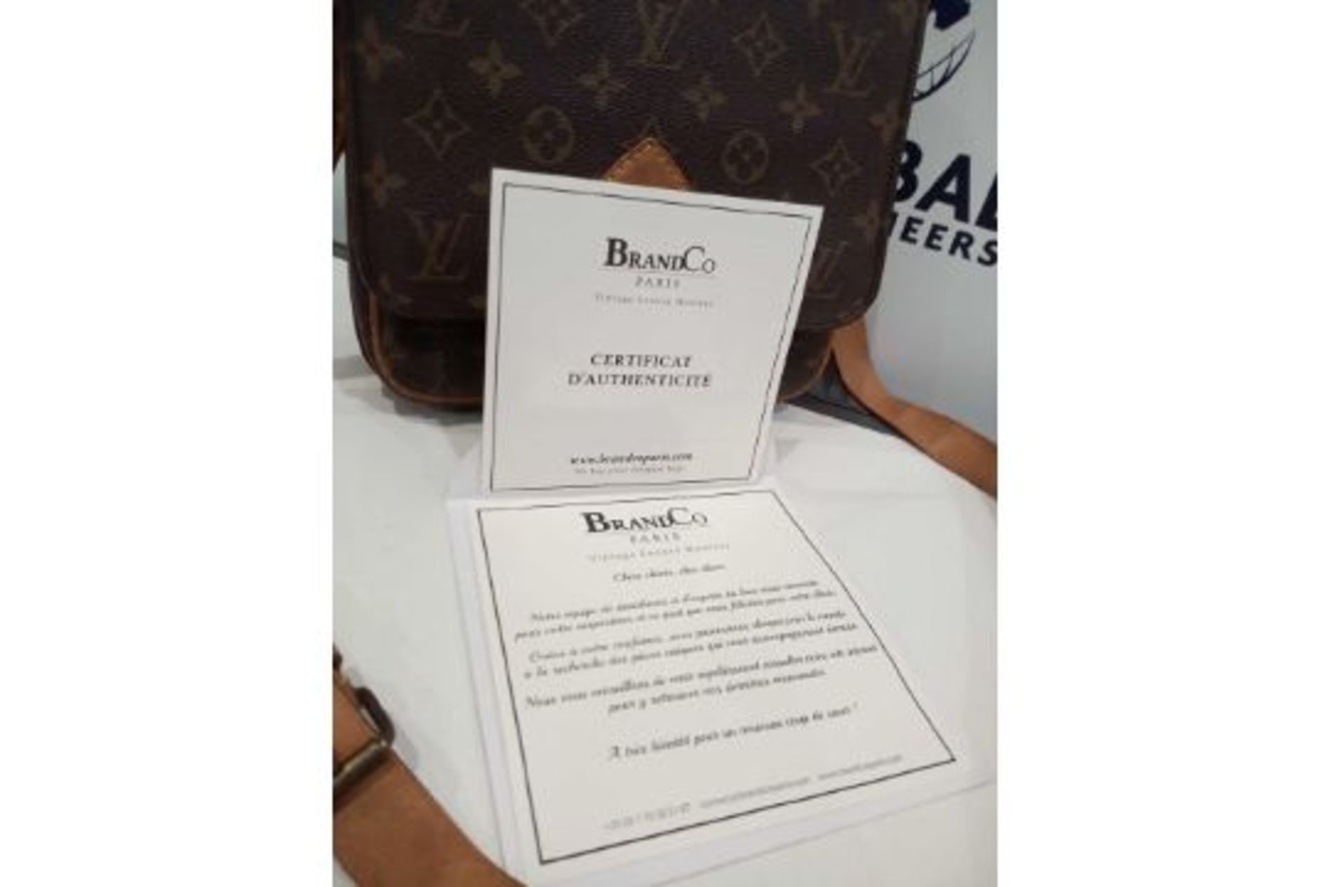 RRP £1200 Louis Vuitton Cartouchiere Mm Brown Coated Monogram Canvas Vachetta Golden Brass - Image 2 of 3