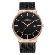 RRP £450 Henry Bridges Clifton Rose Men Watch. Black Strap. Water Resistant: 3ATM. Comes With Box,