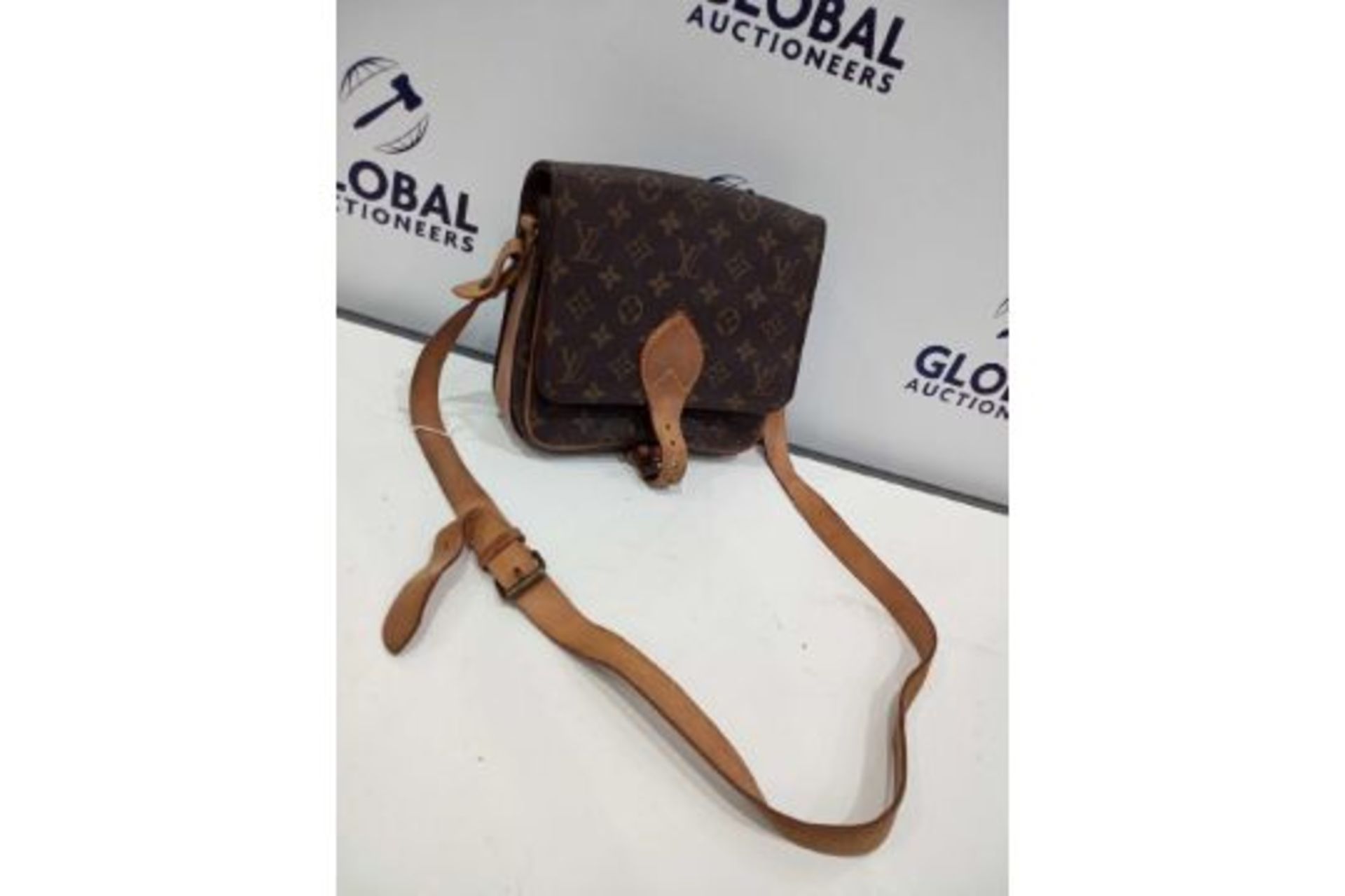 RRP £1200 Louis Vuitton Cartouchiere Mm Brown Coated Monogram Canvas Vachetta Golden Brass - Image 3 of 3