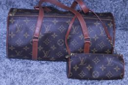 RRP £4200 Louis Vuitton Papillon Handbag In Brown Coated Monogram Canvas. Condition Rating A (