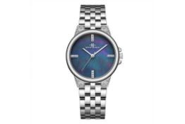 RRP £385 Ladies Henry Bridges Harrington Steel Blue Watch With Alloy Strap