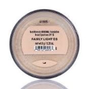 RRP £29 Tub Of Bare Minerals Fairly Light 03 Spf15 Foundation (0.28Oz) (Ex Display)