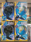 4 X BRAINSTORM TOYS 2 IN 1 GLOBE