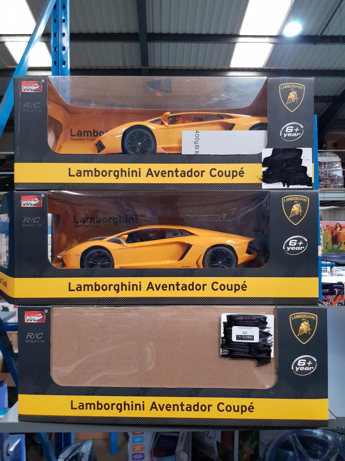 6 X MZ LAMBORGHINI AVENTADOR COUPE R/C CAR