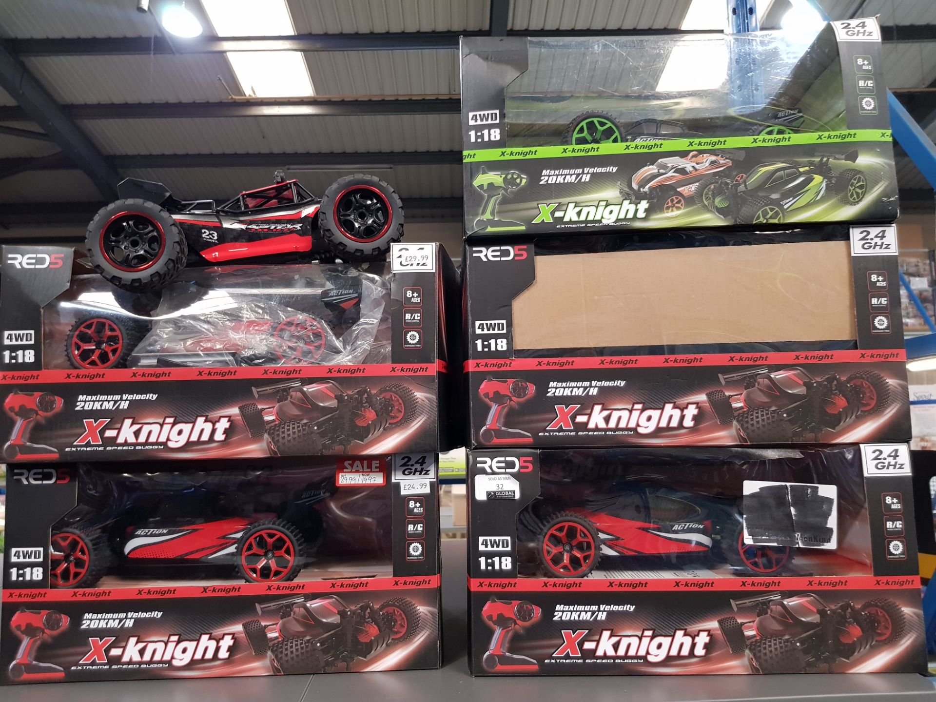 COMBINED RRP £ 150 – 6 X RED5 X-KNIGHT EXTREME SPEED BUGGY (1 X CAR ONLY)