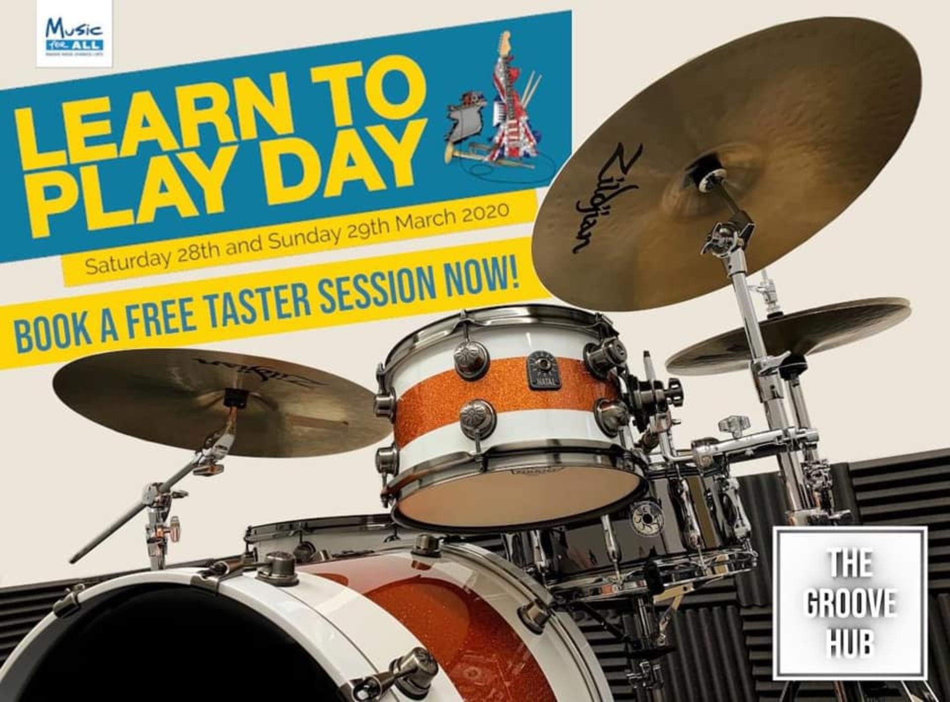 1Hour Professional Drum Lesson at GrooveHub Manchester