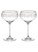 RRP £120 Lot To Contain 3 Boxed John Lewis Croft Collection Swan Trailing Rose Champagne Saucer, Set