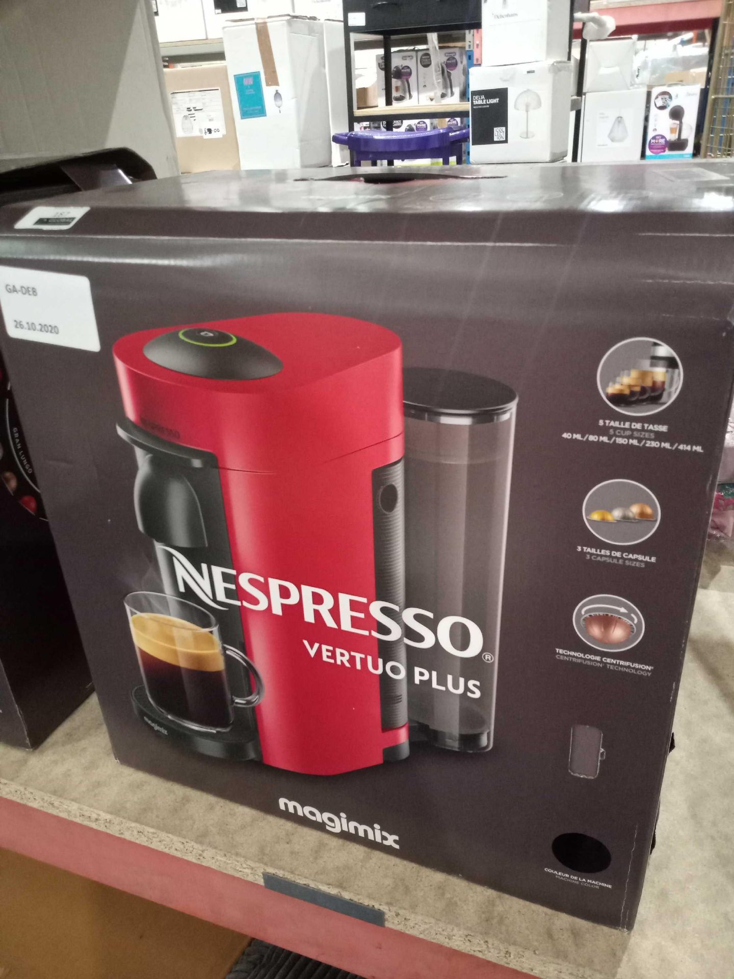 RRP £180 Boxed Nespresso Vertuo Plus Magimix Espresso Cappuccino Coffee Machine