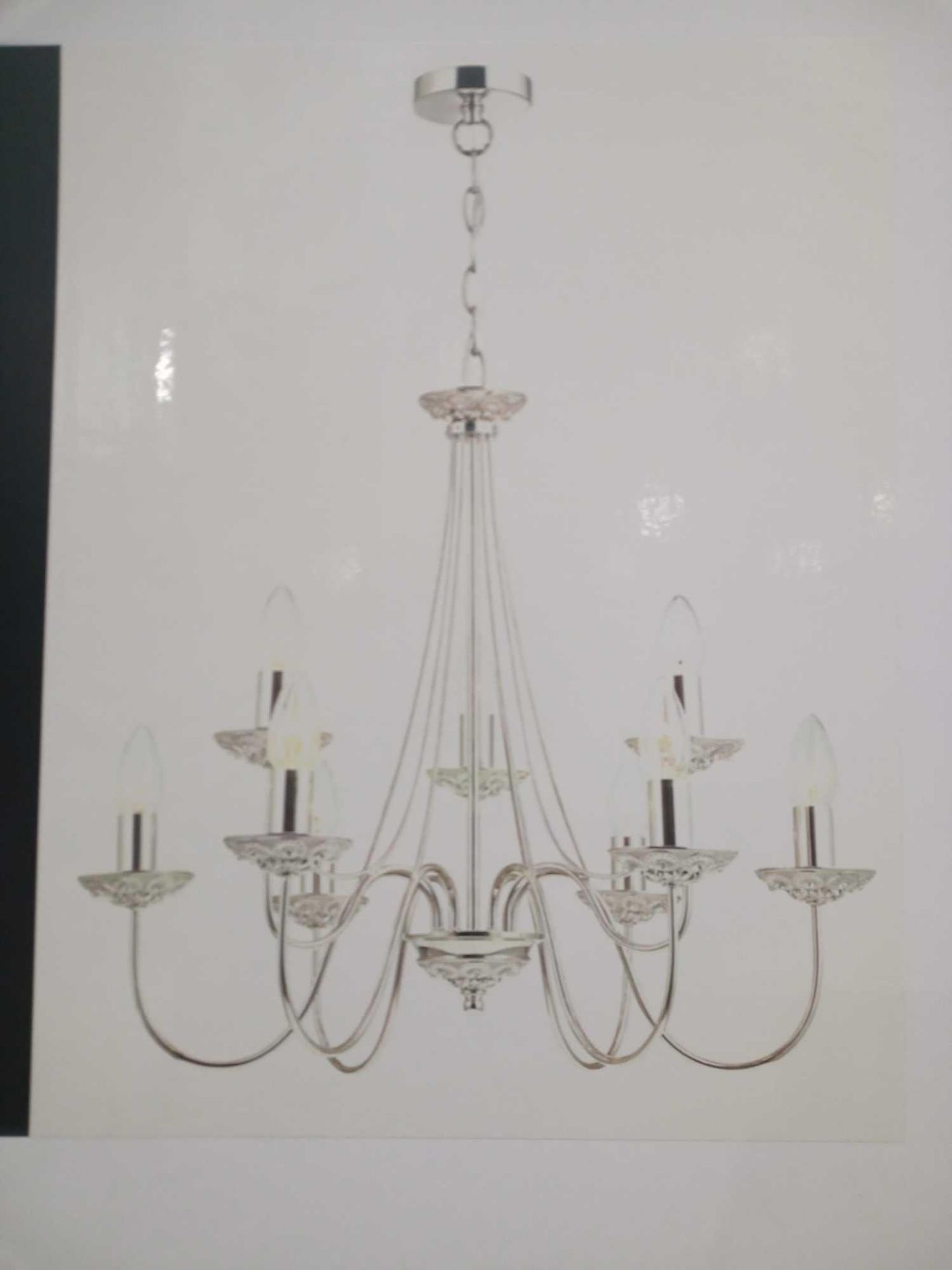 RRP £125 Boxde Debenhams Home Collection Alexa 9 Light Chandelier