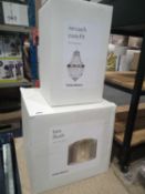 RRP £150 Lot To Contain 2 Boxed Assorted Debenhams Designer Light Fittings To Include Flush Light A
