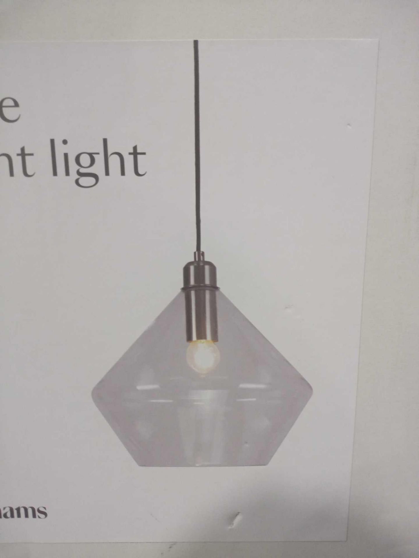 RRP £140 Lot To Contain 2 Boxed Debenhams Designer Lights To Include Pascal Pendant Light And Noma