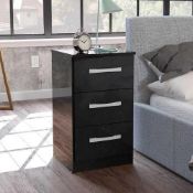 RRP £105 Boxed Riley Ave Macy 3 Drawer Bedside Table (17833) (Appraisals Available On Request) (