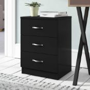 RRP £40 Boxed Zipcode Design Audrina 3 Drawer Chest Of Drawers (17814)(Appraisals Available On