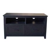 RRP £620 Boxed Brand New Fenton Black 2 Drawer Tv Unit (Appraisals Available On Request) (Pictures