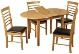 RRP £230 Boxed Three Posts Ansaran Light Oak Butterfly Table (20132)(Chair's Not Included) (