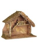 RRP £30 Unboxed Wooden Small Nativity Farm Hut