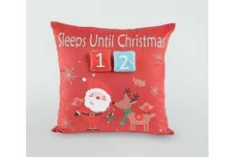 RRP £85 Box To Contain 12 Brand New Festive Count Down Cushions