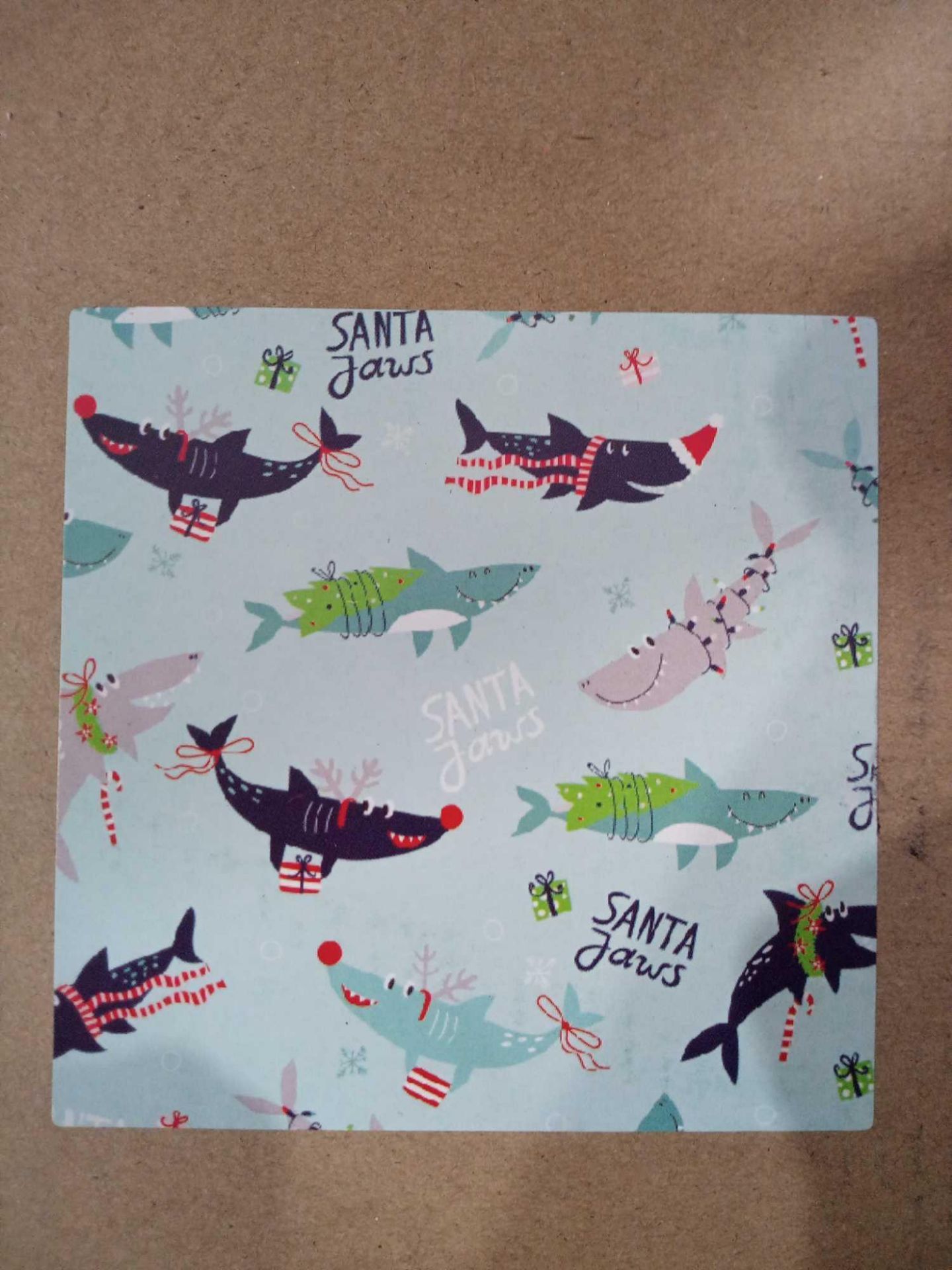 RRP £25 Box To Contain 25 Rolls Of Kids 12M Shark Design Roll Wrap