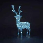 RRP £95 Boxed Indoor/Outdoor Reindeer With Ice White Led Lights