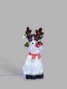 RRP £50 Boxed John Lewis Indoor And Outdoor 53Cm Reindeer With Timer