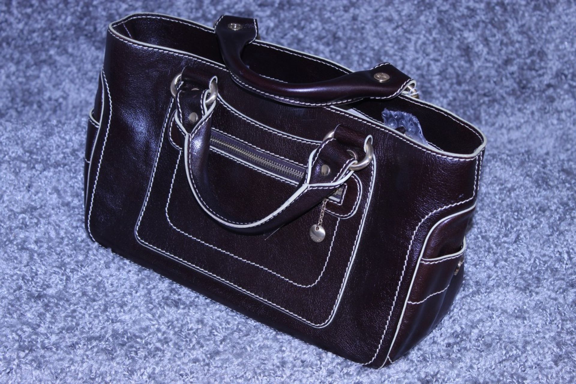 RRP £1,000 Celine Boogie Handbag, Brown Calf Small Grained Leather, Leather Handles, 22X30X13Cm ( - Image 4 of 5