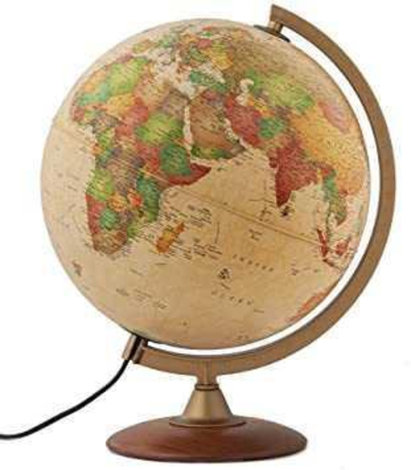 RRP £90 Unboxed Cuban Reba World Atlas Illuminating Globe