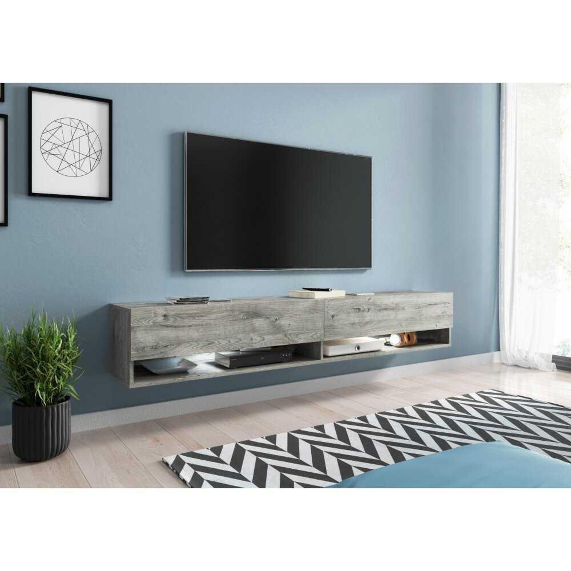 RRP £200 Boxed Mercury Row Pineda 88" Tv Stand (20132) (Appraisals Available On Request) (Pictures