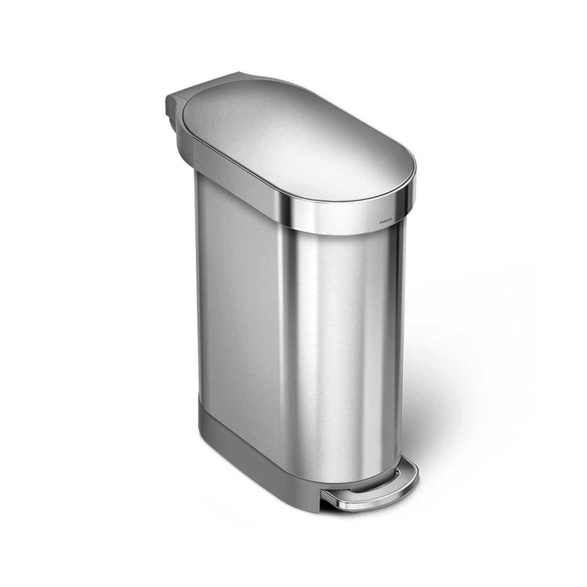 RRP £90 Boxed Simplehuman Fingerprint Proof Pedal Bin