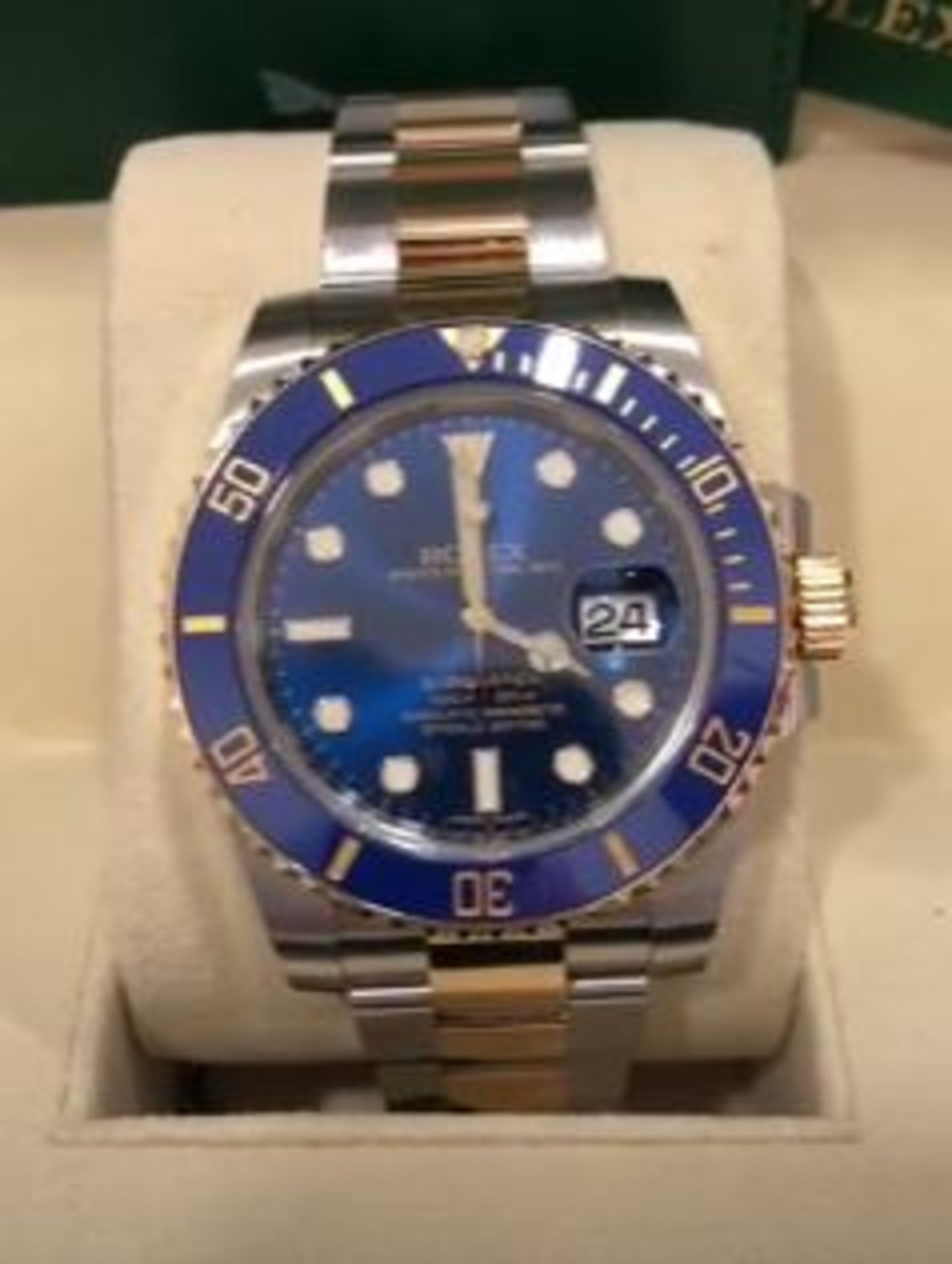 RRP £18,000 Rolex Submariner Stainless Steel & Gold Blue Dial, Blue Bezel, Model Number 116613Lb,