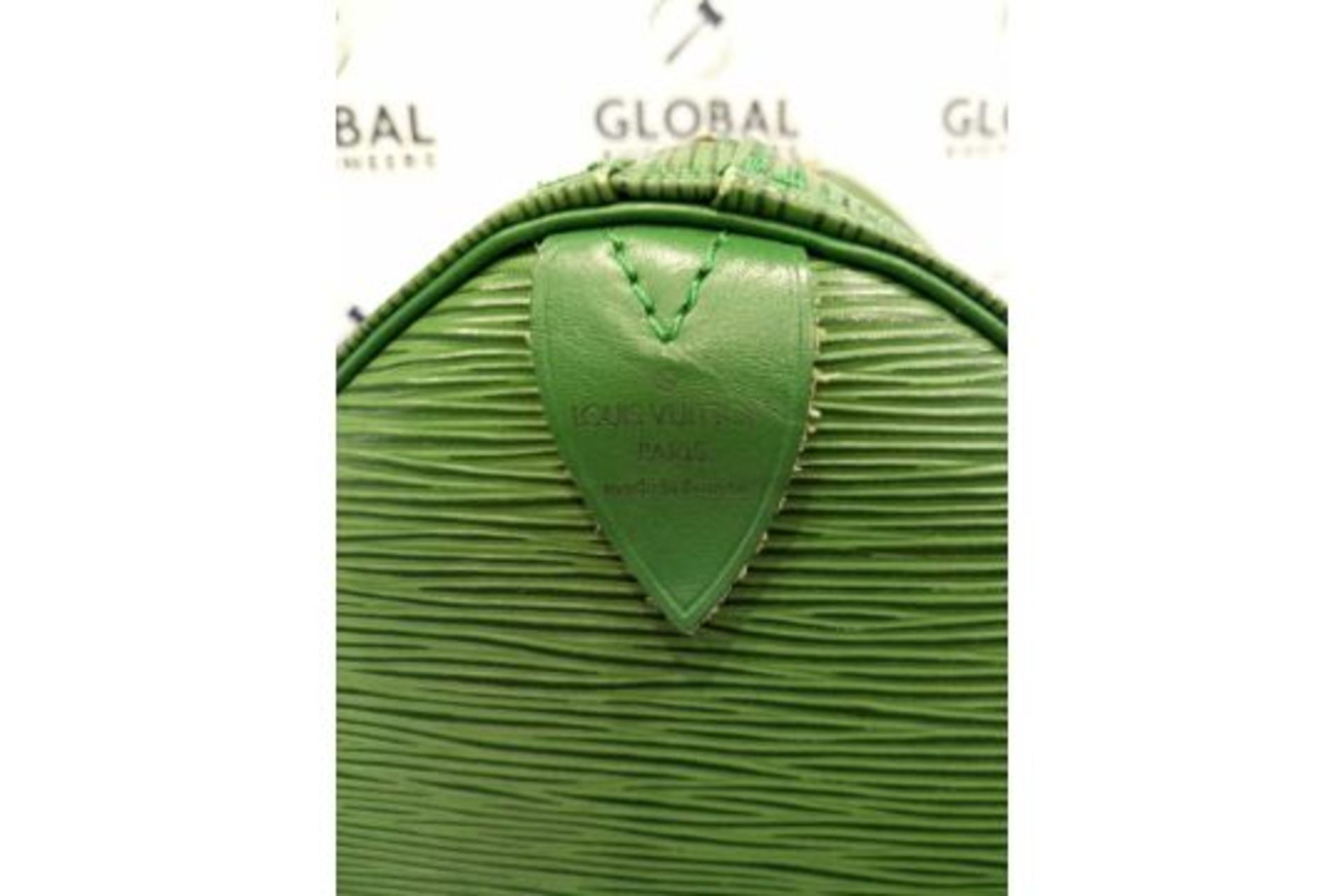 RRP £1450 Louis Vuitton Keepall 50 Green Calf Leather Epi Green Leather Golden Brass Travel Bag ( - Image 3 of 4