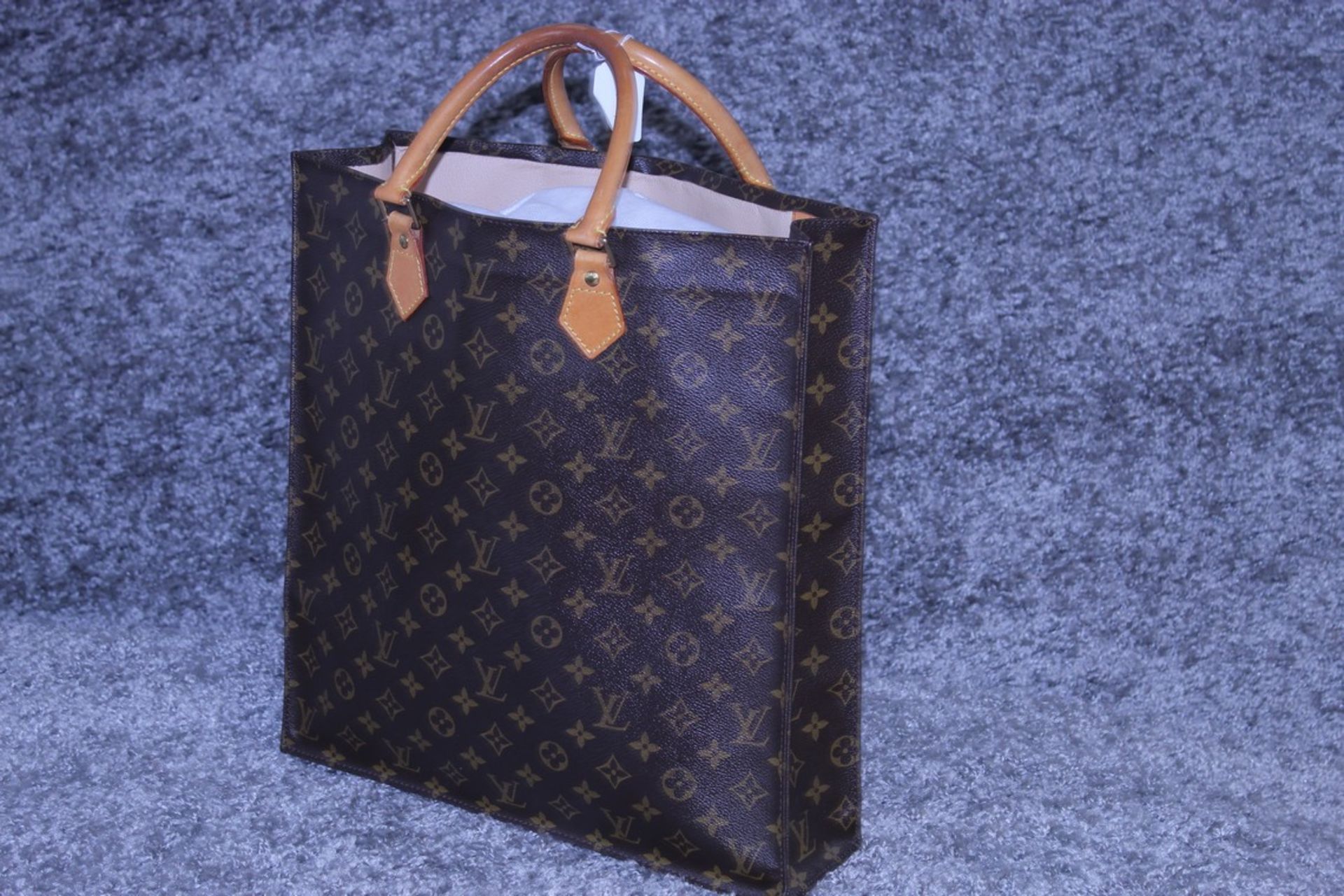 RRP £1,950 Louis Vuitton Sac Plat Shoulder Bag, Brown Coated Monogram Canvas 35X37X5Cm, Condition - Image 3 of 5