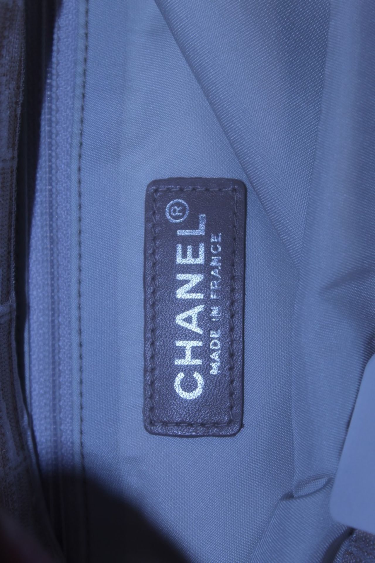 RRP £1,040 Chanel Travel Line Handbag, Beige Jacquard Canvas Travel Line Top Handle Bag, 28.5X29X3Cm - Image 4 of 5