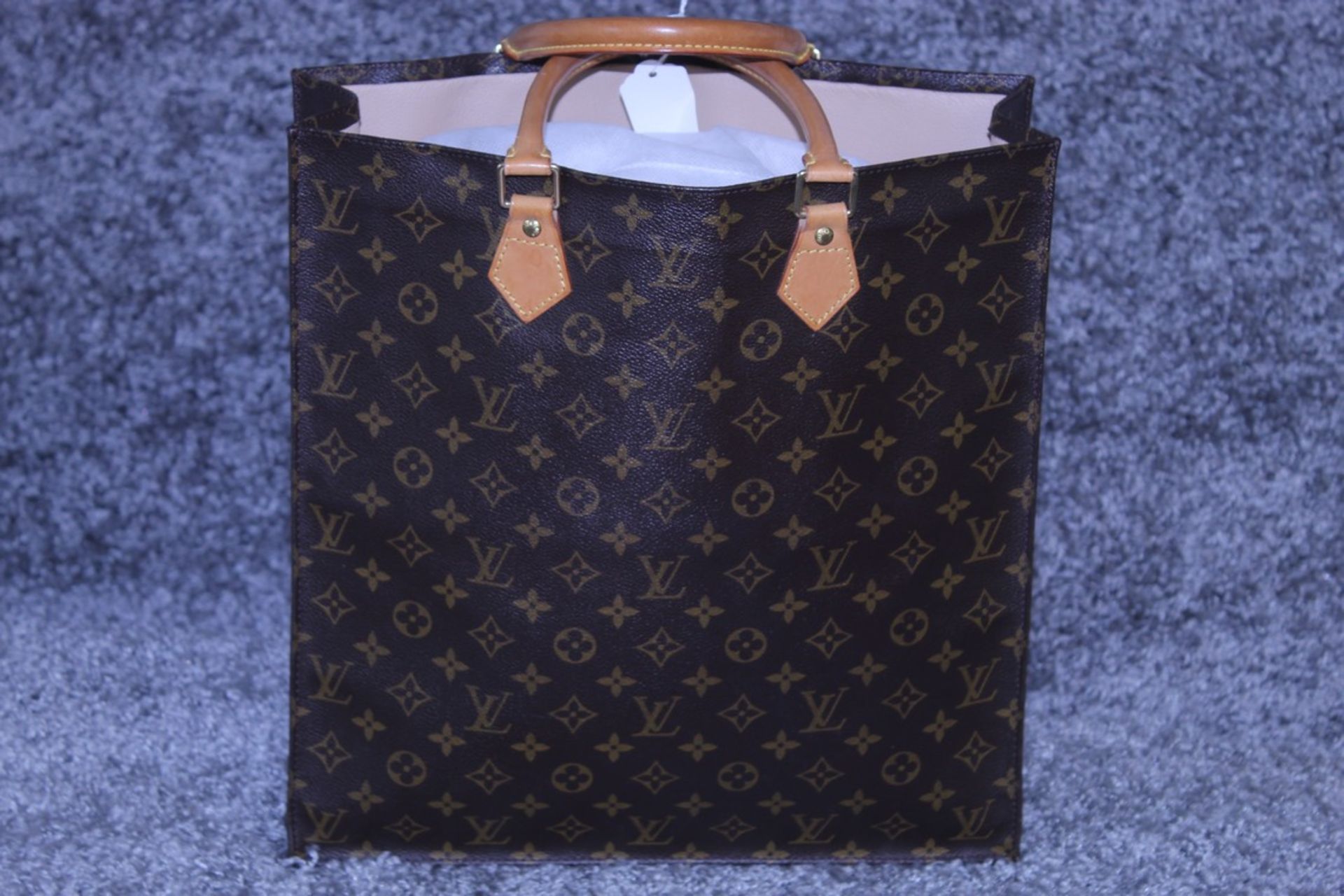 RRP £1,950 Louis Vuitton Sac Plat Shoulder Bag, Brown Coated Monogram Canvas 35X37X5Cm, Condition - Image 2 of 5