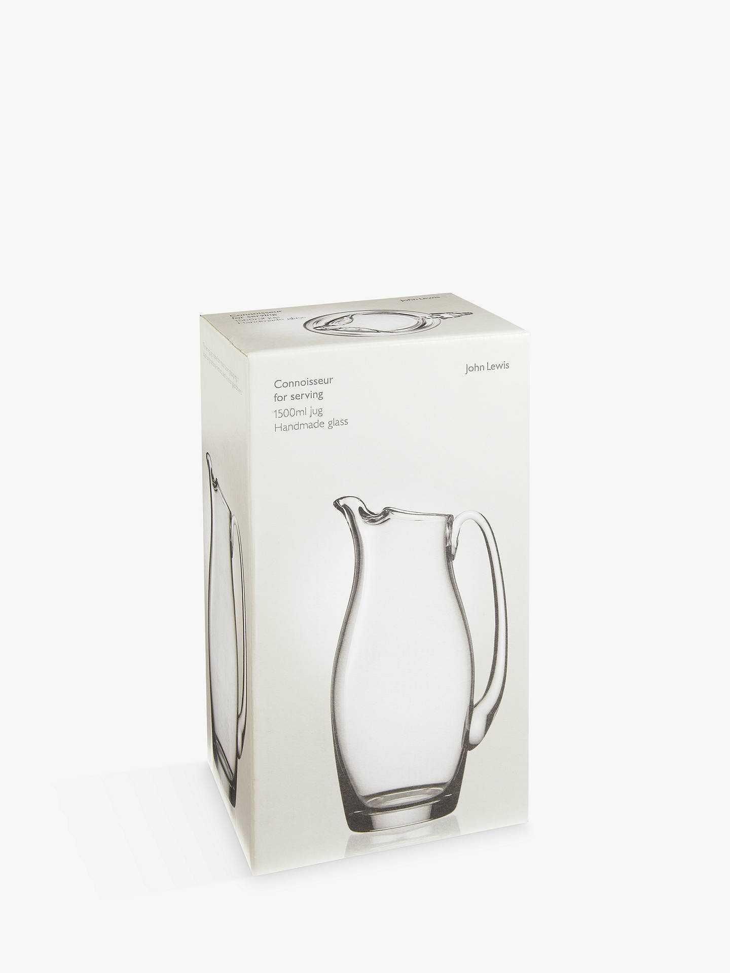 RRP £80 Lot To Contain 2 Boxed Brand New John Lewis Connoisseur 1500Ml Handmade Glass Jugs