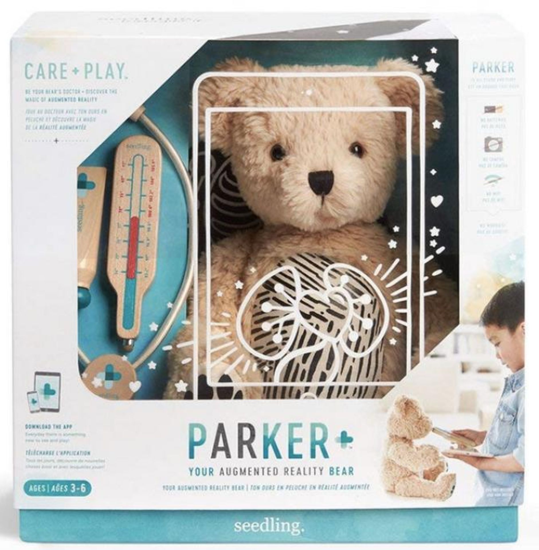 RRP £100 Lot To Contain 2 Boxed Seedling Re-Imagine It Parker Plus Your Augmented Reality Bears