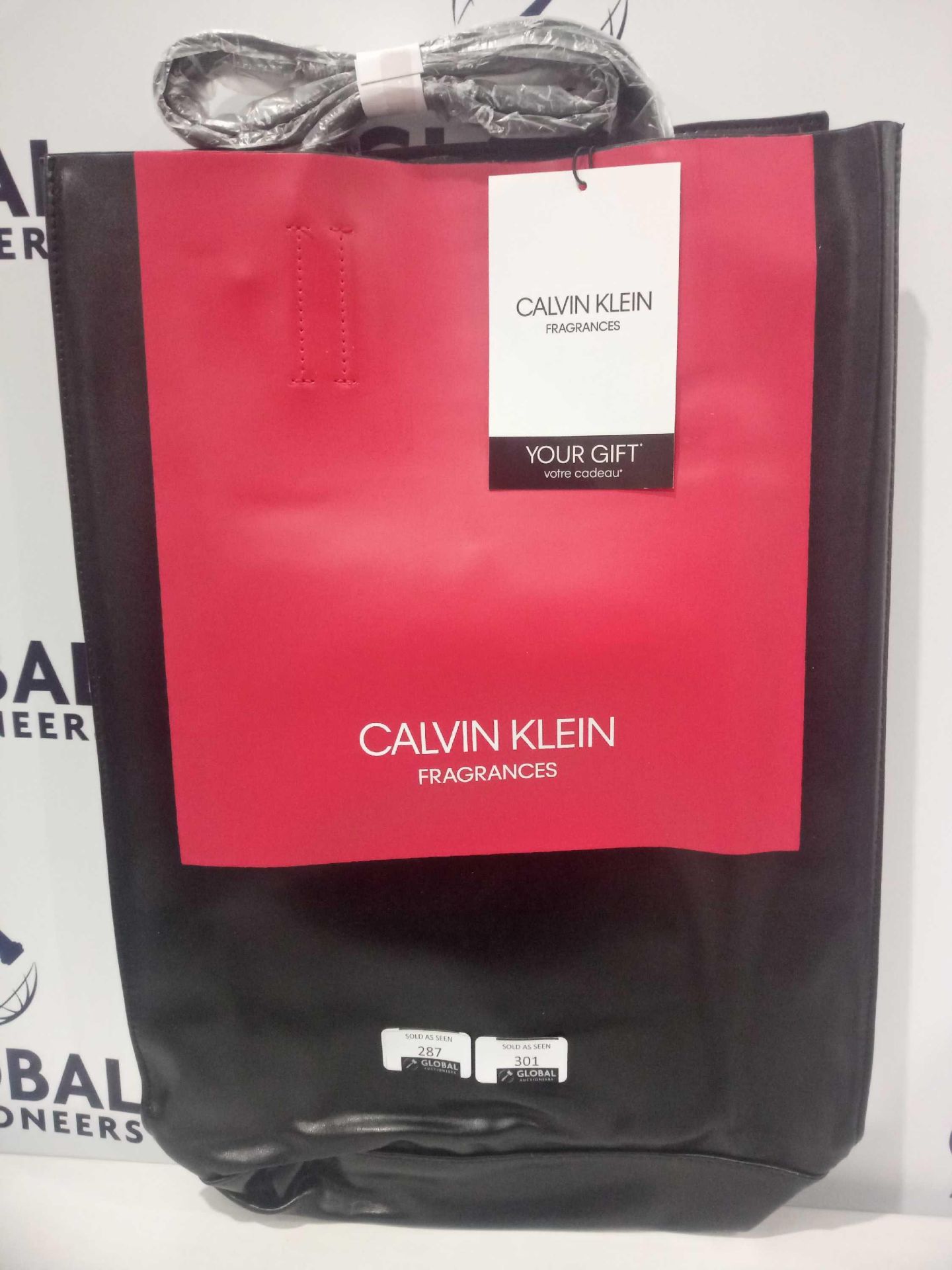 RRP £180 Brand New Bagged Calvin Klein Fragrances Black And Red Tote Bag