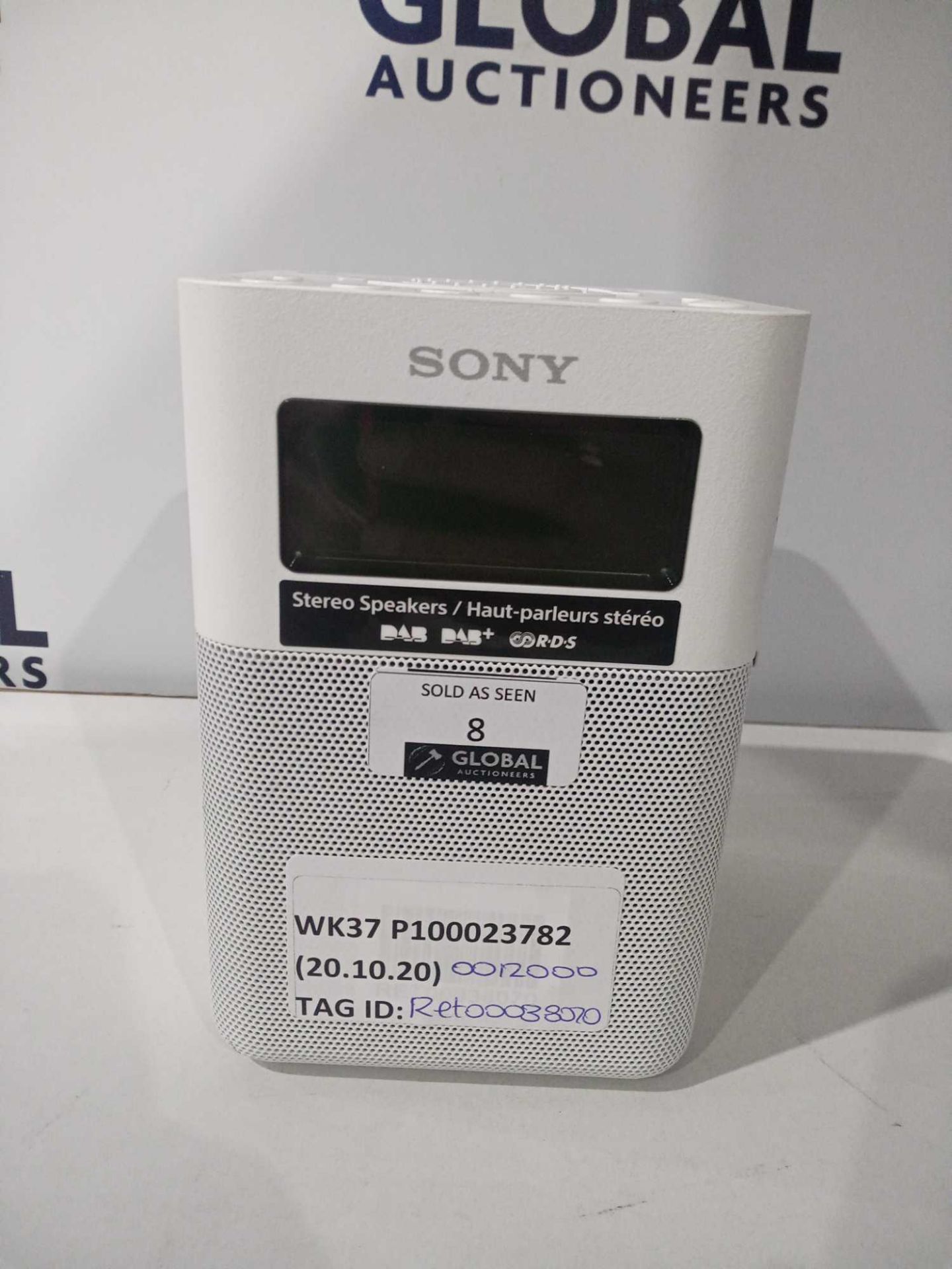 RRP £120 Unboxed Sony Xdr-V20D White Dab Fm Radio