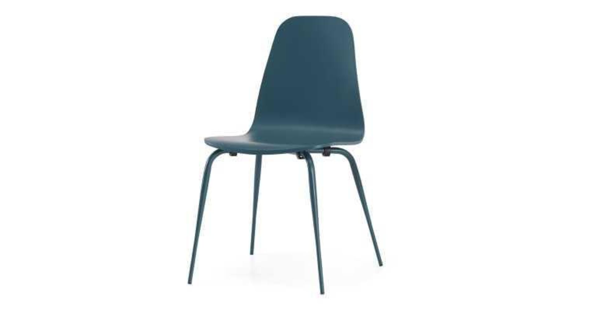 RRP £59 1X | Juvia Dining Chair, Teal | No Online Resale | RRP £59 | Sku Mad-Chajuv003Blu-Uk | To