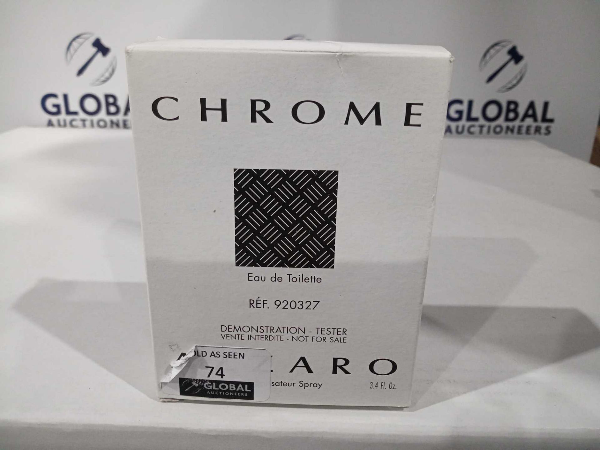 RRP £50 Brand New Boxed Full 100Ml Tester Bottle Of Azzaro Chrome Edt Spray Ex-Display