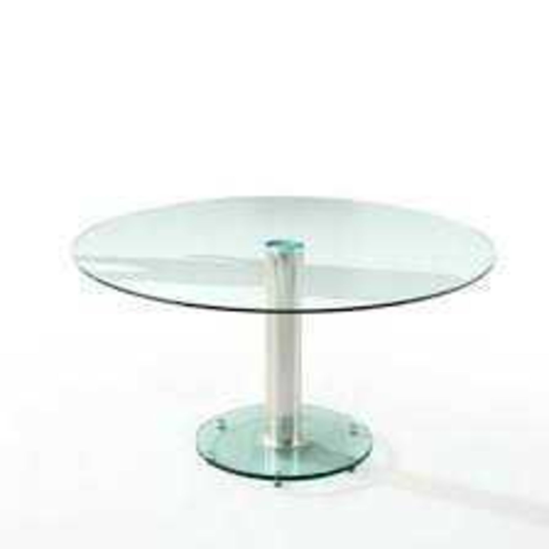 RRP £170 Boxed Furniture In Fashion Maxi Round Glass Dining Table