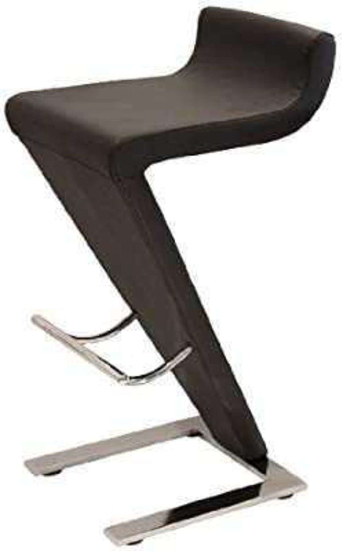RRP £250 Boxed Set Of 2 Carello Z Shape Black Dining Chairs