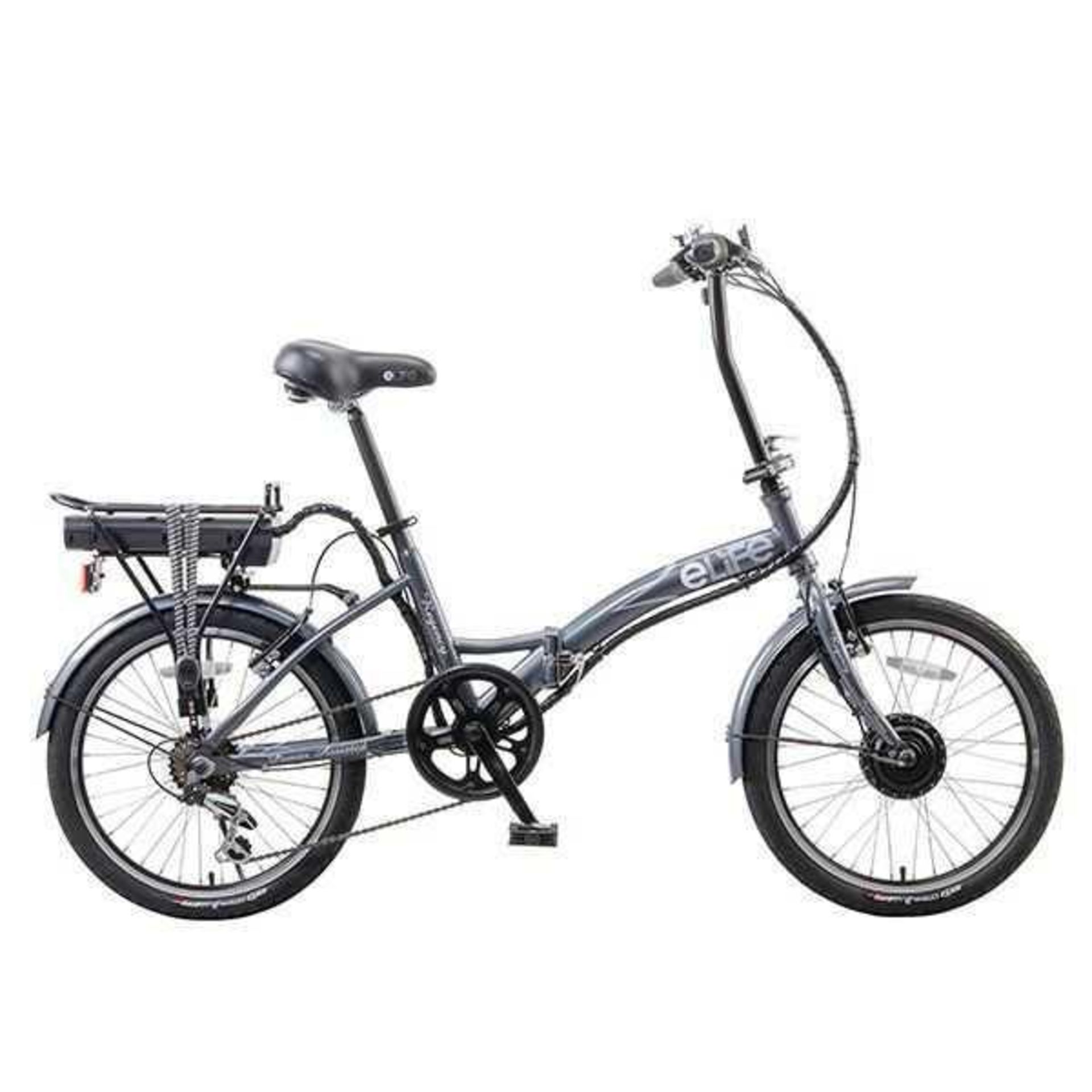 RRP £700 Elife Regency 6-Speed 24V 250W Folding Electric Bike In Grey