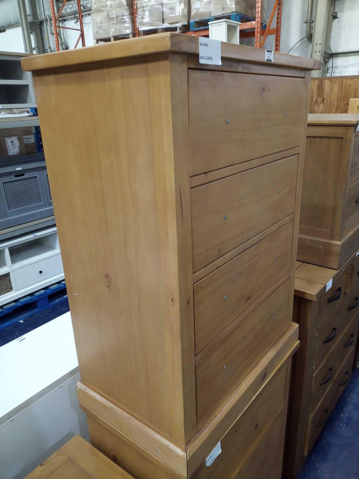 RRP £120 Each Light Wood 4-Drawer Chest Of Drawers - Image 2 of 4